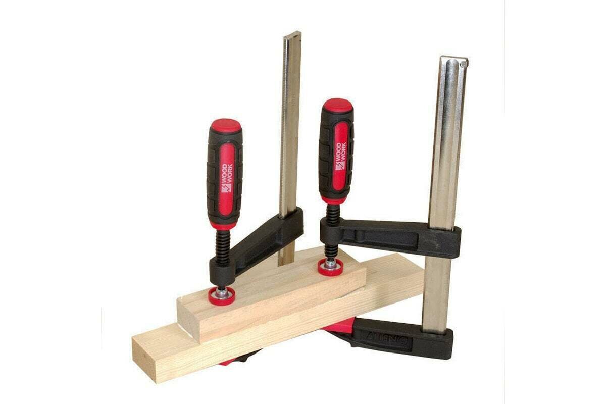 Струбцины Струбцина WOODWORK из ковкого чугуна, F-образная, 500x80 мм, усилие прижима до 270 кг din5117 FCB-5080