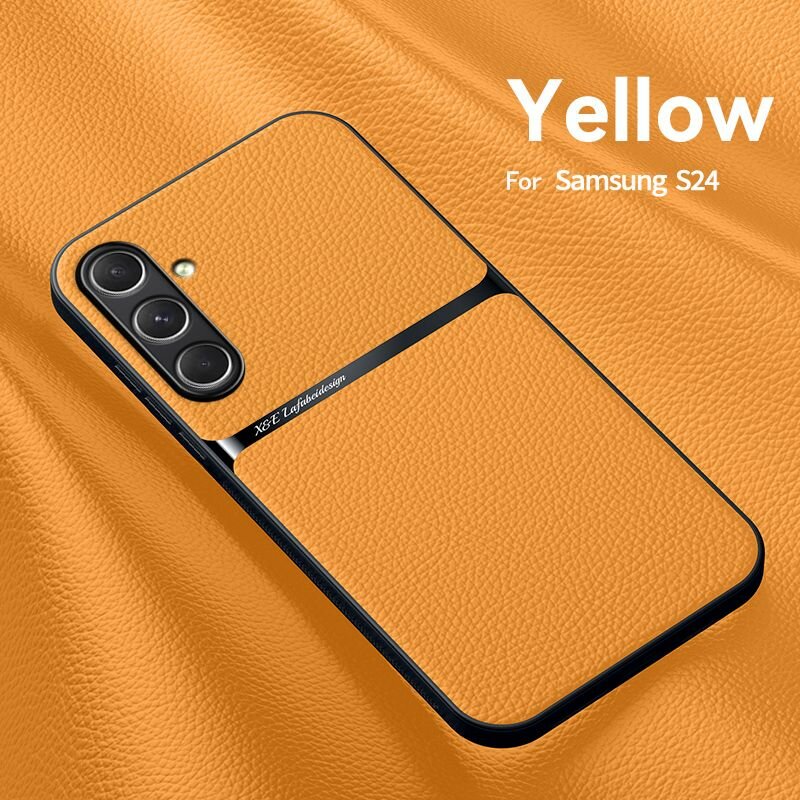 Чехол на Samsung Galaxy S24 /(Самсунг Галакси с24), С защитой камеры / Высококачественная кожа