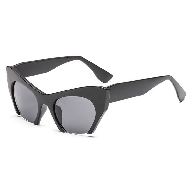 Солнцезащитные очки кошачий глаз Matte Black gray, серый