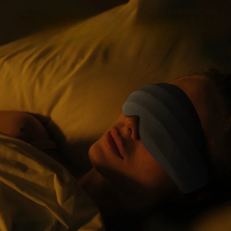 Маски Для Сна Xiaomi Новая маска для глаз Xiaomi Dreamlight 3s, 3D стереоскопическая маска для сна для мужчин и женщин, расслабляющая маска для сна для взрослых, маска для глаз для путешествий, Gray