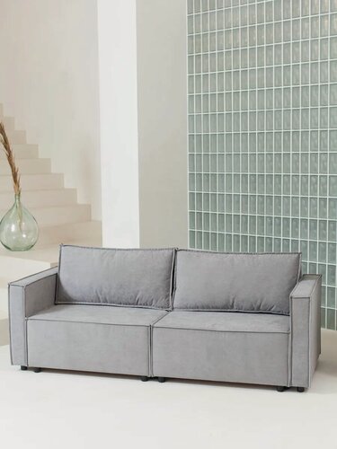 Изображение товара Диван CITYHD Парма Про, раскладной, двухспальный, серый, с ящиком