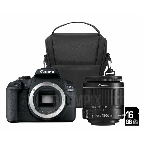 Canon EOS 2000D Travel Kit 18-55 III + сумка треуголка + 16GB