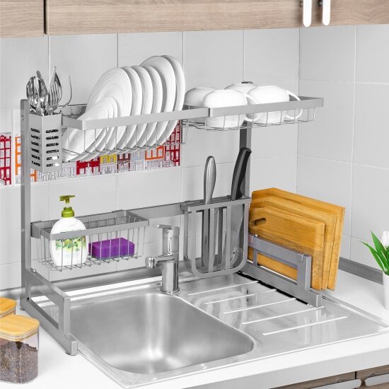 Органайзер-полка кухонный EL Casa серебристый 65х315х525 см