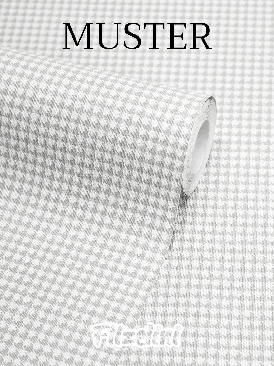 Обои флизелиновые гусиные лапки светло-серые антивандальные 1.06 м Muster (Flizelini 2063-21)