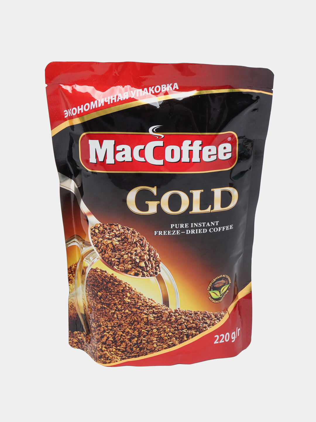 Кофе быстро растворимый MacCoffee Gold, 220 г из высоких сортов