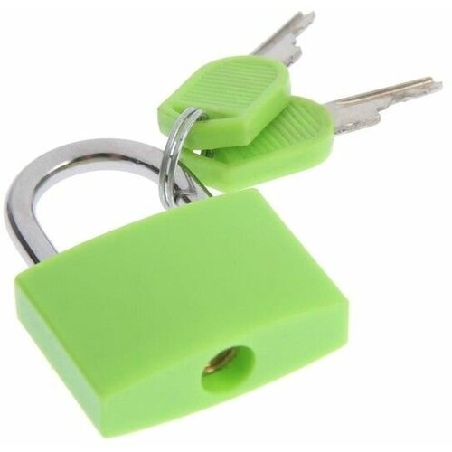 Замок навесной для чемодана средний 30х42 мм зеленый 650₽