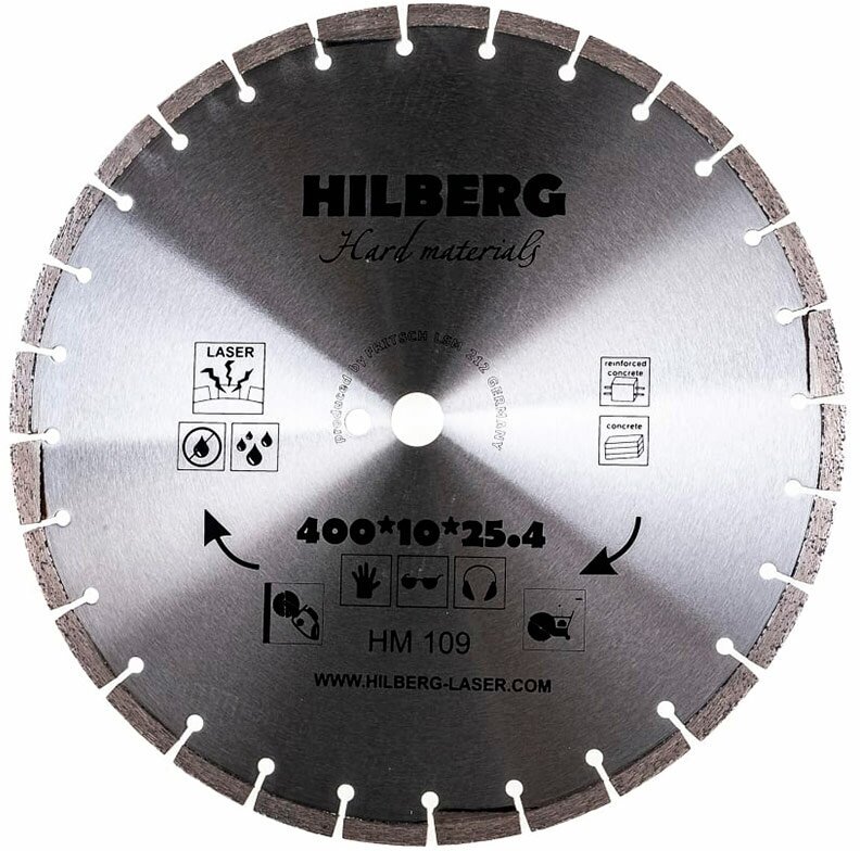 Диск алмазный Hilberg 400*254 Hard Materials Лазер HM109