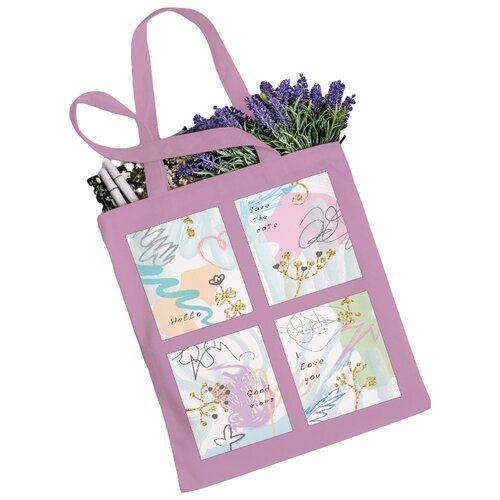 фото Сумка joyarty, текстиль, розовый