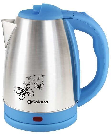 Чайник электрический Sakura SA-2135BLS (1.8л) металлик/ голубой