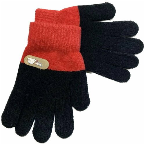 фото Перчатки детские, красный-черный нет бренда