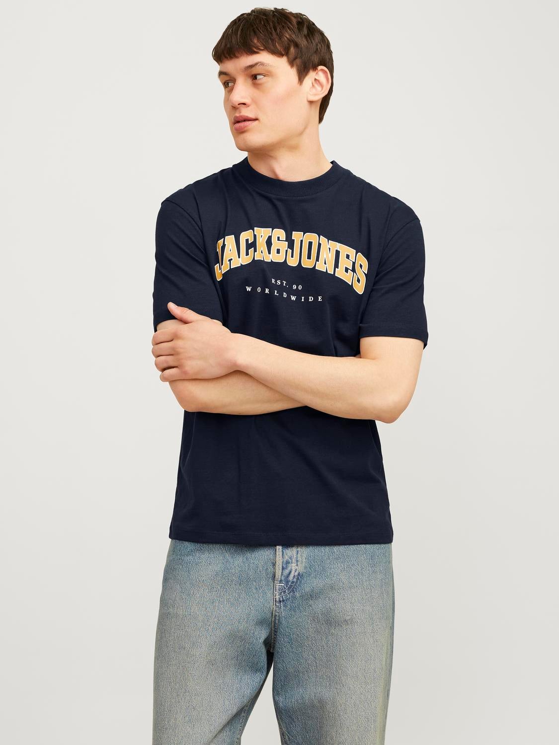 Футболка Jack & Jones, размер L, темно-синий