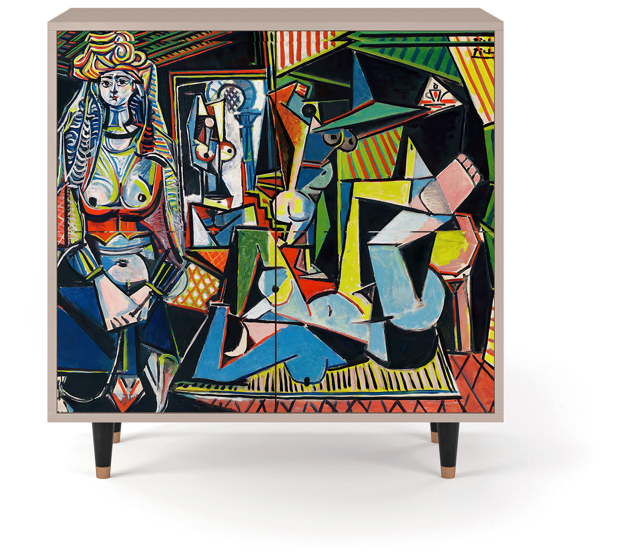 Комод - STORYZ - BS3 Women of Algiers by Pablo Picasso, 94 x 96 x 48 см, Бежевый