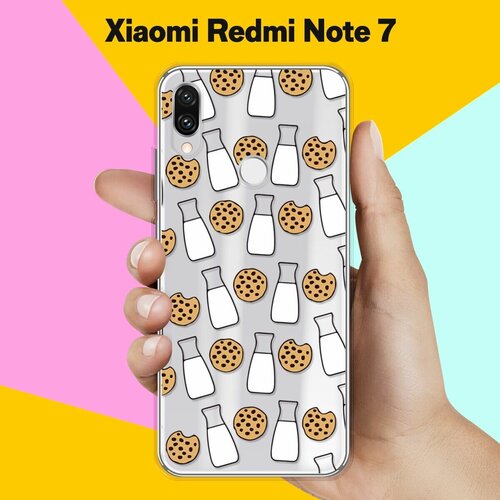 Силиконовый чехол Печеньки и молоко на Xiaomi Redmi Note 7 силиконовый чехол печеньки и молоко на xiaomi redmi note 8t