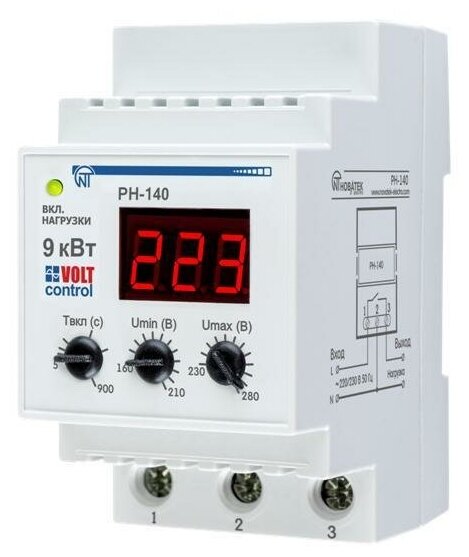 Реле напряжения Новатек-Электро РН-140 Volt Control 40А