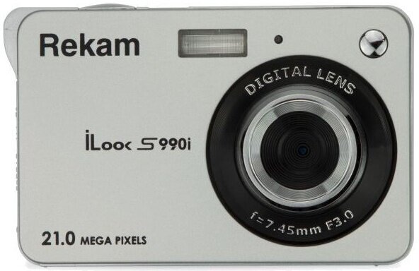 Фотоаппарат Rekam iLook S990i серебристый 21Mpix 2.7" 720p SDHC/MMC CMOS IS el/Li-Ion