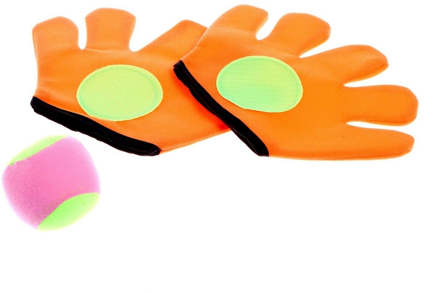 Игра «Кидай-поймай», 2 перчатки-ловушки для мяча, 1 мяч, цвета микс