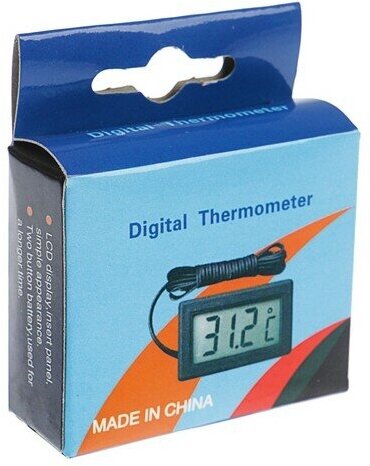 Термометр цифровой, ЖК-экран, провод 1 м - фотография № 6