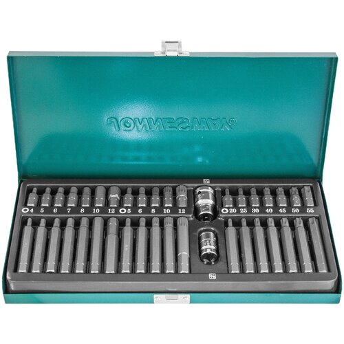 набор вставок бит nex torx spline 40пр 12 dr 38dr jonnesway s29h4140s jonnesway s29h4140s 1 шт Набор вставок-бит 10 мм DR с переходниками, 40 предметов JONNESWAY S29H4140S