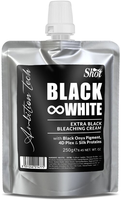 Обесцвечивающий крем BLACK&WHITE для волос SHOT черный 250 г