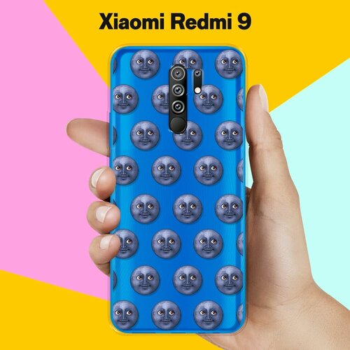 Силиконовый чехол Луна на Xiaomi Redmi 9 силиконовый чехол на xiaomi redmi 9 сяоми редми 9 с 3d принтом disgruntled cat прозрачный