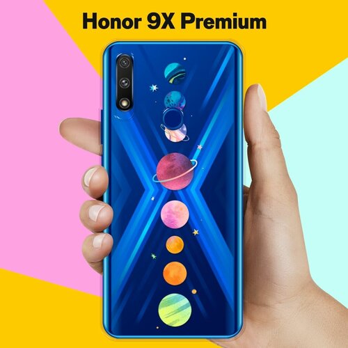 Силиконовый чехол Планеты на Honor 9X Premium силиконовый чехол молния на honor 9x premium