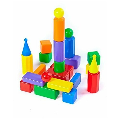 Конструктор пластиковый - Строительный набор Стена-2, 25 элементов, 1 шт.