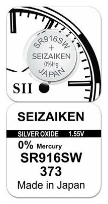 Батарейка SEIZAIKEN 373 (SR916SW) Silver Oxide 1.55V (10 шт)