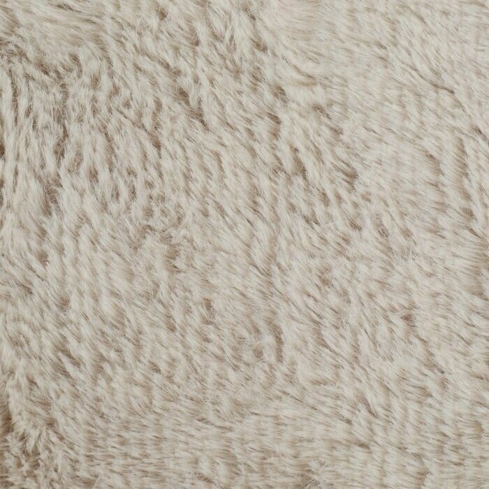 Матрас меховой, длиный ворс, 51 х 35 х 2 см, бежевый - фотография № 3