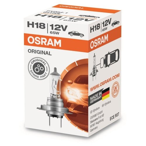 Лампа автомобильная галогенная OSRAM Original 64180L H18 12V 65W PU43t-3 3000K 1 шт.