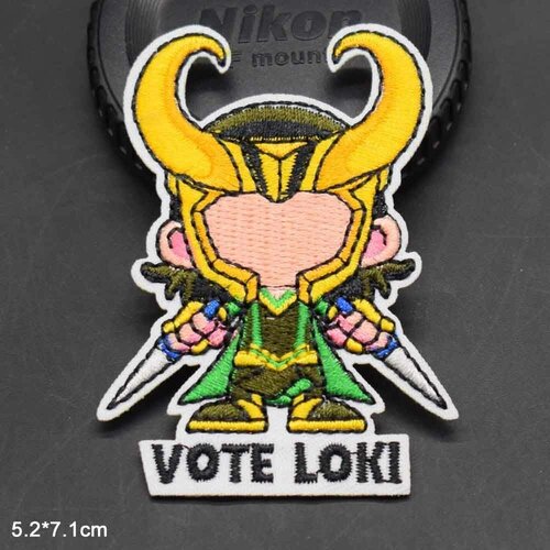 Нашивка термо с вышивкой Локи Loki роди роберт тор и локи заклятые братья