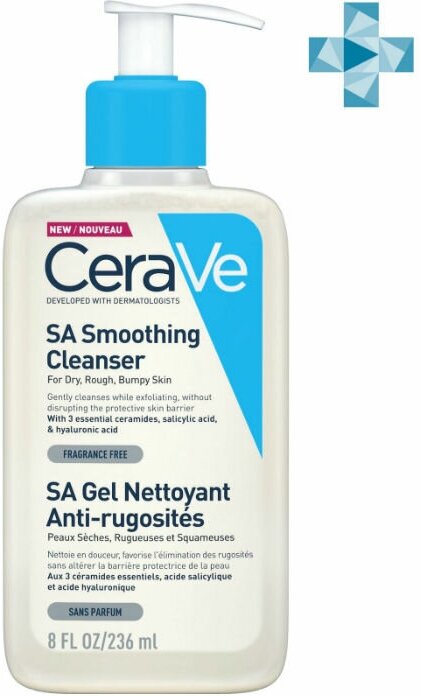 CeraVe SA Смягчающий очищающий гель для сухой, огрубевшей и неровной кожи 236 мл (CeraVe, ) - фото №9