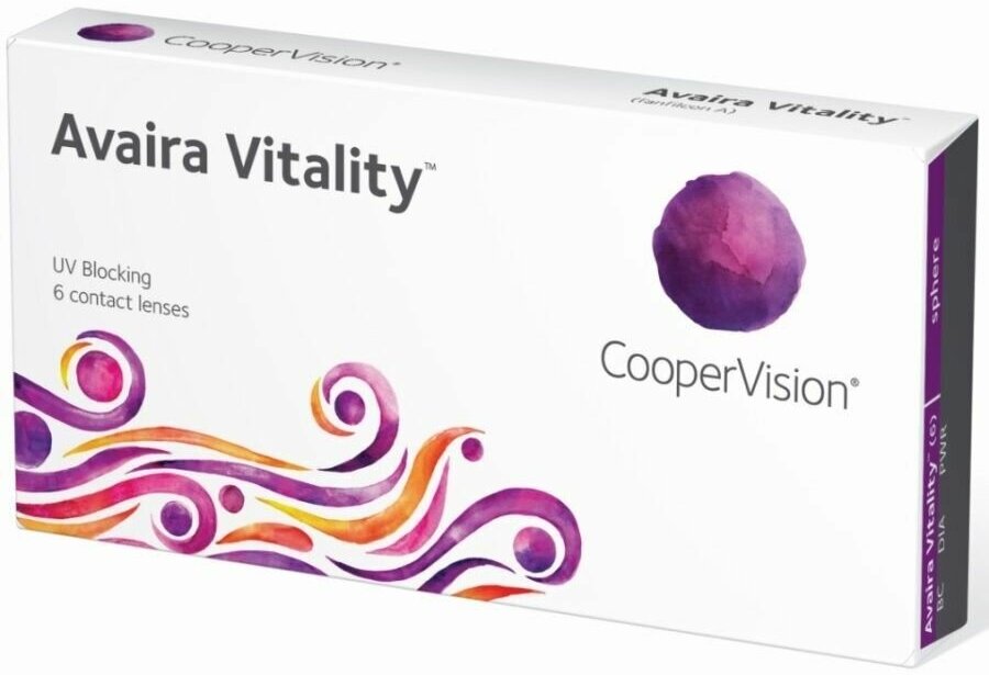 Контактные линзы CooperVision Avaira Vitality, 6 шт., R 8,4, D -10