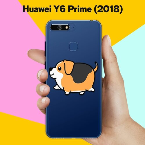 Силиконовый чехол Толстый Бигль на Huawei Y6 Prime (2018) силиконовый чехол довольный бигль на huawei y6 prime 2018