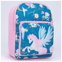 Рюкзак детский ТероПром 7511390 с карманом «Единорог в цветах», 30 х 22 х 10 см