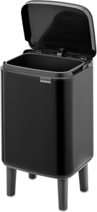 Мусорный бак 4 л Brabantia Bo Hi чёрный матовый - фото №3