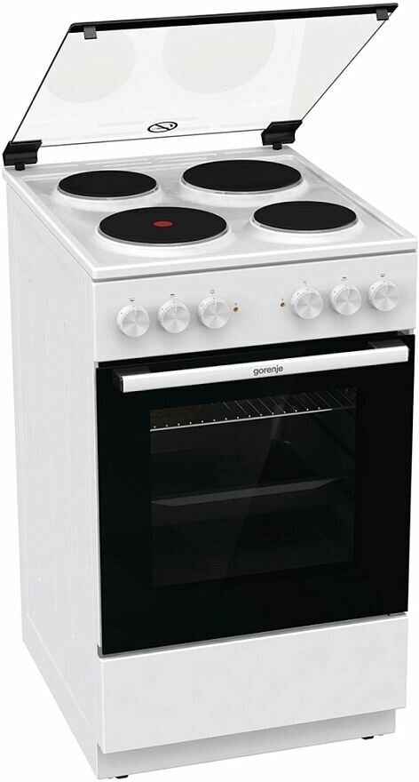 Плита электрическая GORENJE GE5A21WH белая - фотография № 1