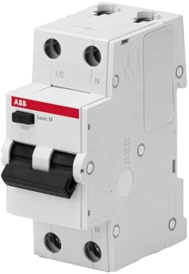 Дифференциальный автомат Abb Basic M, 1P+N, 30мA, 16А, C, AC, BMR415C16