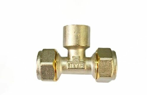 фото Тройник 20 х 1/2 внутренняя резьба для металлопластиковой трубы RVC