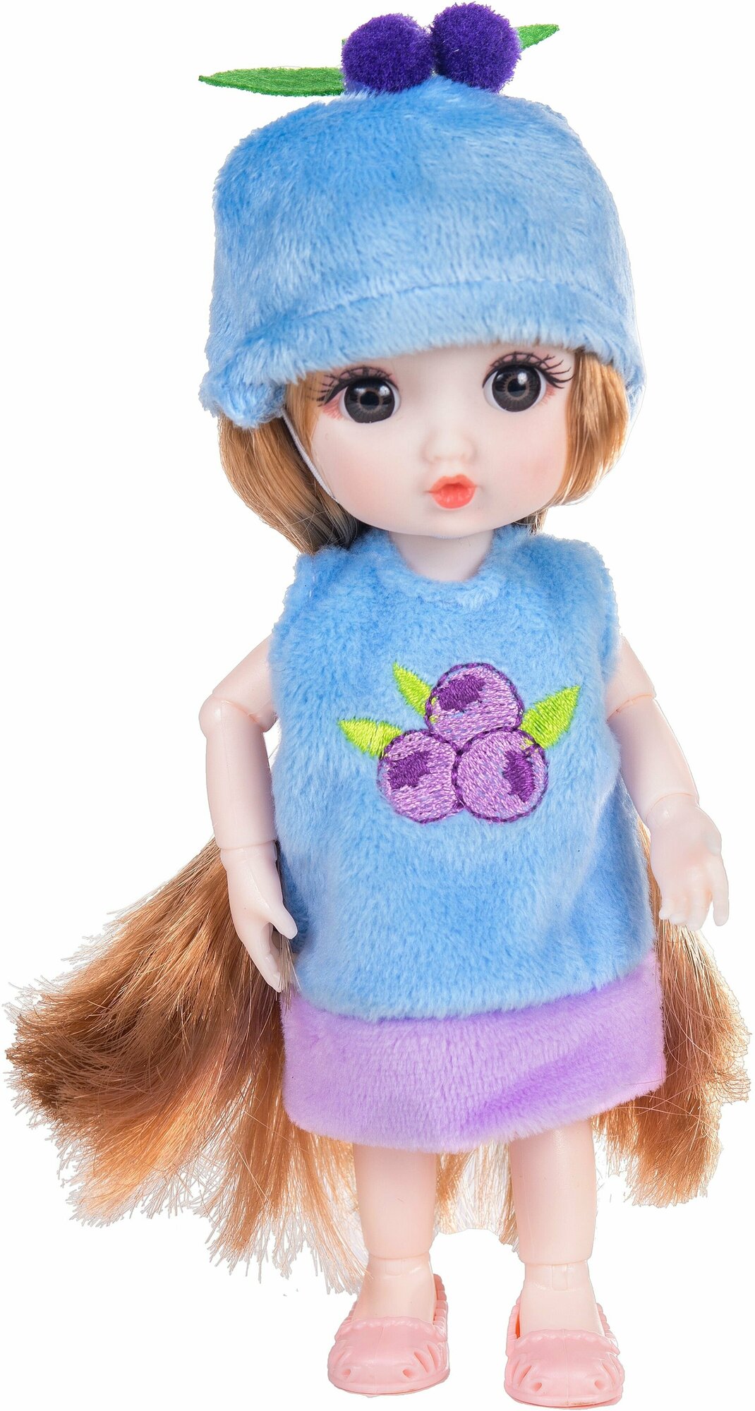 Кукла для девочек "Черничка" 15см, Фруктовые подружки, голубой