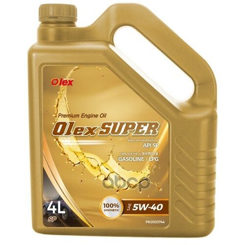 Моторное масло Olex Super SP 5W-40 Синтетическое, объем 4 л
