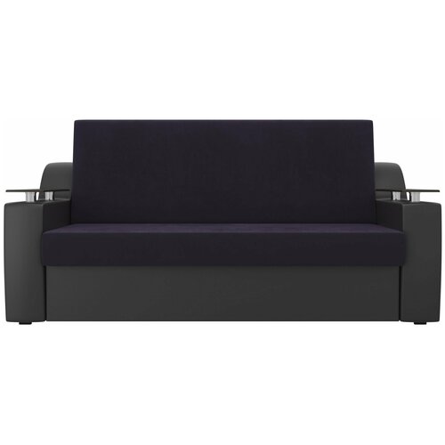 Прямой диван аккордеон Сенатор 100,фиолетовый;черный