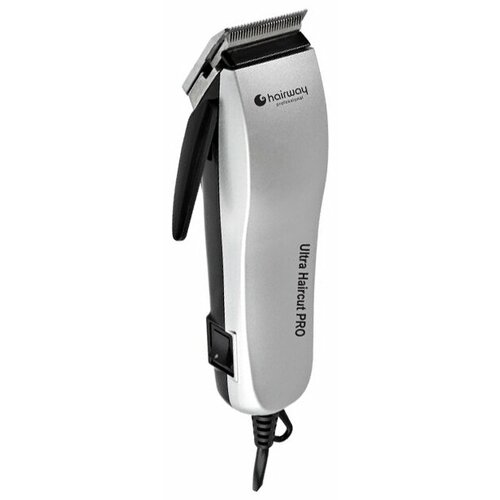 Машинка для стрижки Hairway 02001-32 Ultra Haircut Pro, серебристый машинка для стрижки сетевая hairway ultra haurcut pro 10 ватт