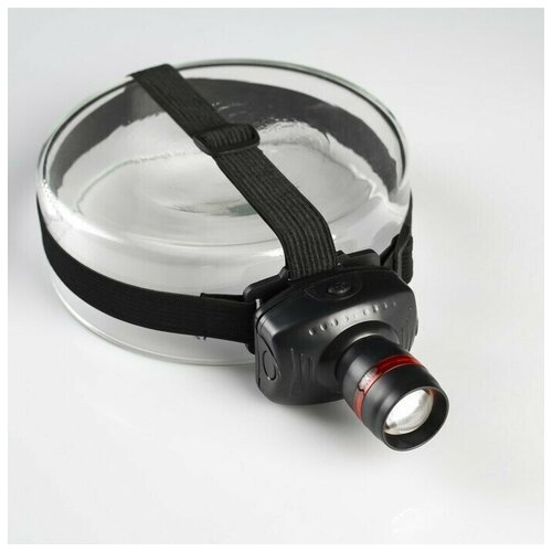 фото Фонарик налобный, "дозор", 1 led, 3 ааа, 6.5 х 5.5 х 4 см нет бренда