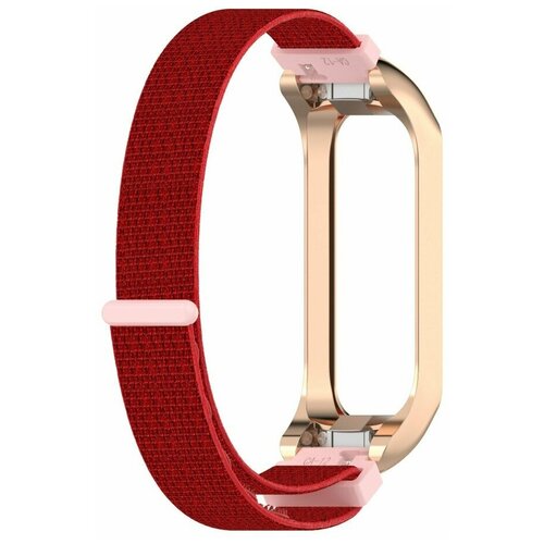 Нейлоновый браслет с металлической оправой для Samsung Galaxy Fit 2 SM-R220 красный 119900₽