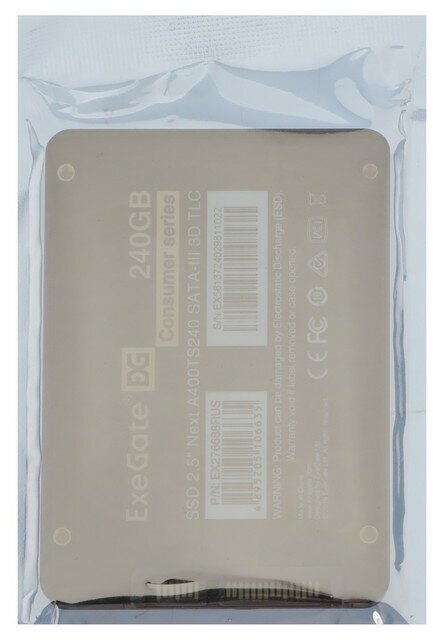 Накопитель SSD ExeGate A400Next 240GB (EX276688RUS) - фото №3