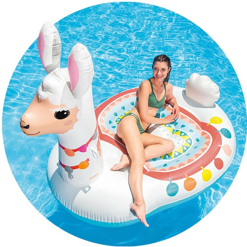 Игрушка Intex Mega Llama Island 147x201 см белый