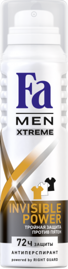 Дезодорант-аэрозоль FA Men Invisible Xtreme, 150 мл