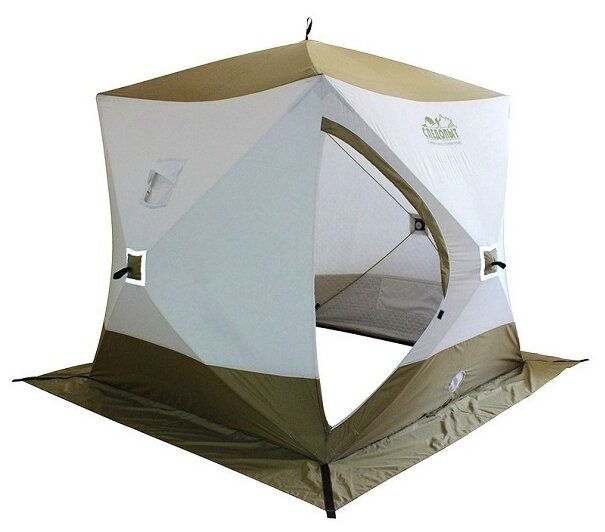 Палатка для рыбалки трёхместная СЛЕДОПЫТ Куб Premium 18х18 м (трехслойная)