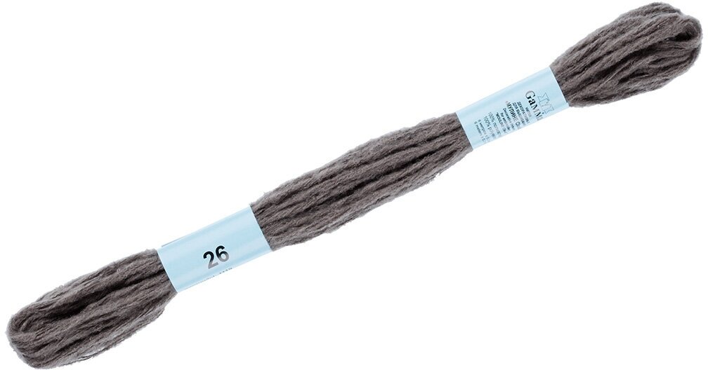 Мулине GAMMA CLOUD декоративные нитки для вышивания 6 метров, цвет 26 темно-серый, 100% полиэстер, 1 штука.