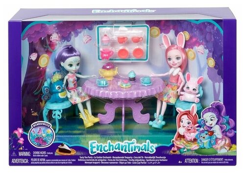 Enchantimals Набор игровой Чаепитие Пэттер Павлины и Бри Кроли с куклами и аксессуарами, GLD41